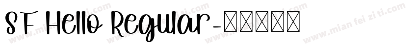 SF Hello Regular字体转换